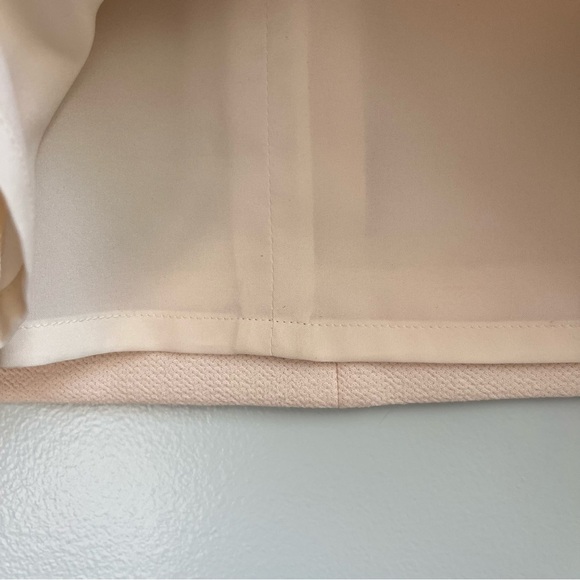 J Crew NWT Sleeveless Sheath Dress Cream Black Faux Leather Stretch Size 16 - Picture 5 of 16